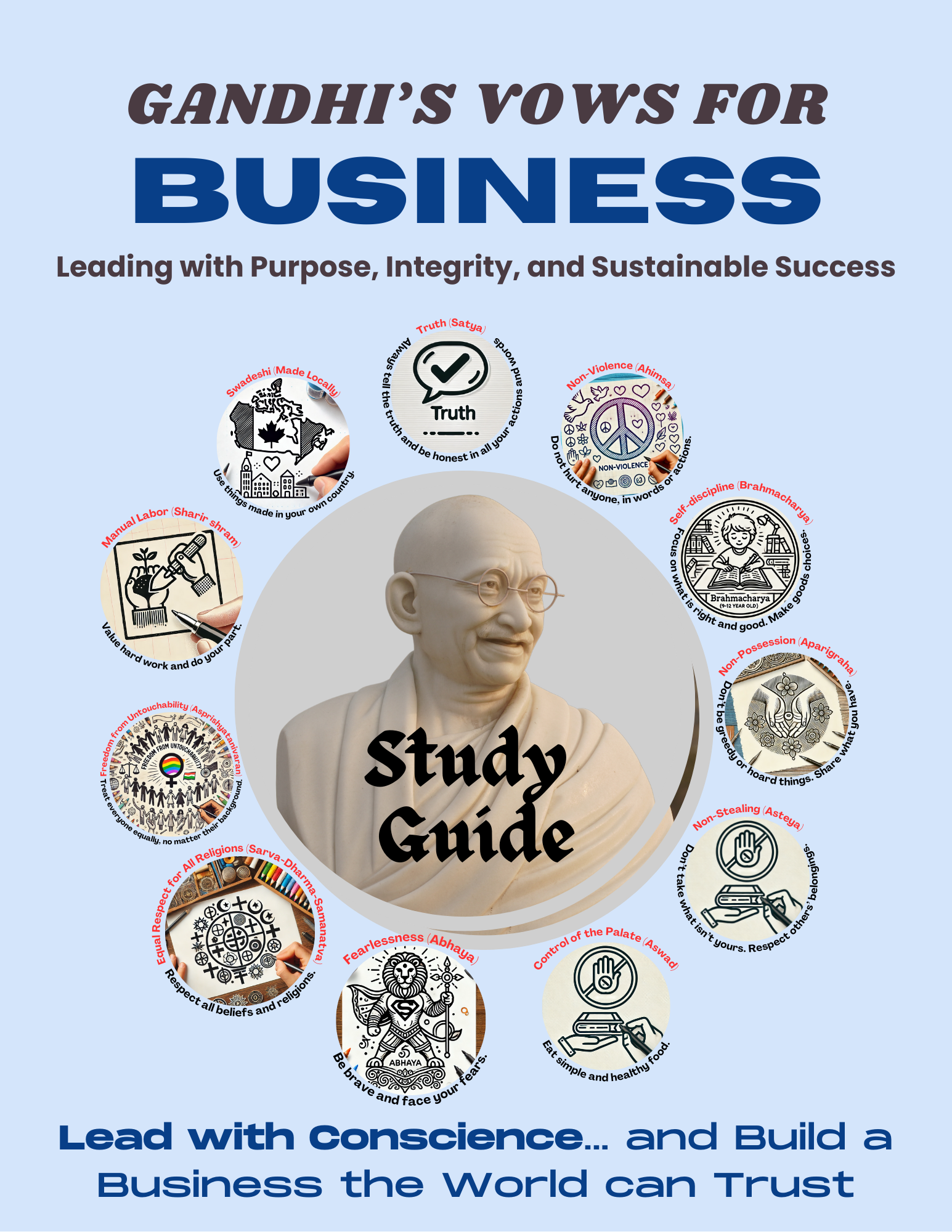 Book Cover (Study Guide) Gandhi's Vows for Business
