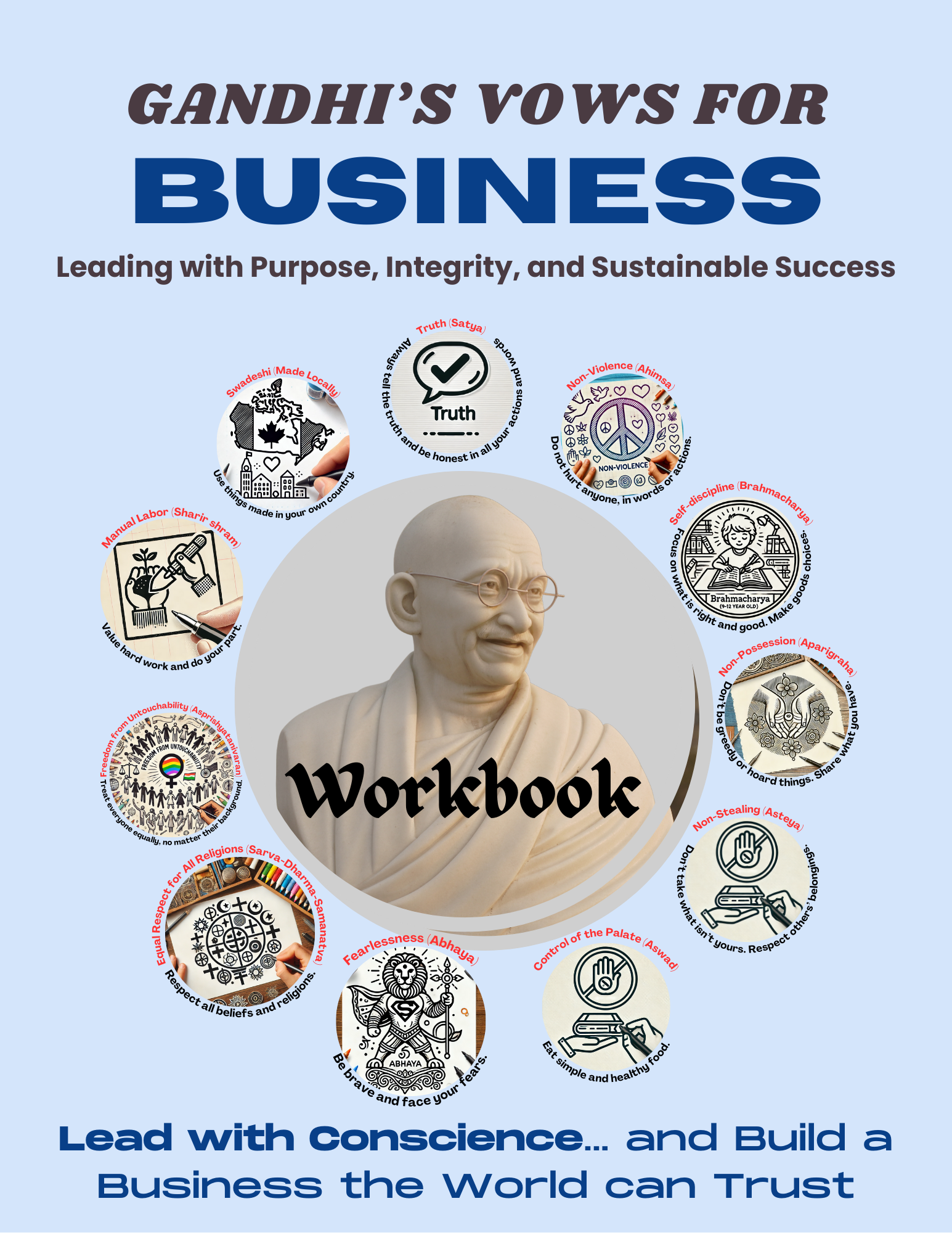Book Cover (Workbook) Gandhi's Vows for Business